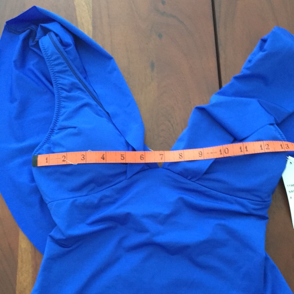 NWT Trina Turk one piece ruffle trim swimsuit S M 6 8 - Picture 12 of 15